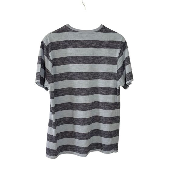 Colours by Alexander Julian blue striped v-neck T - L - Picture 2 of 7